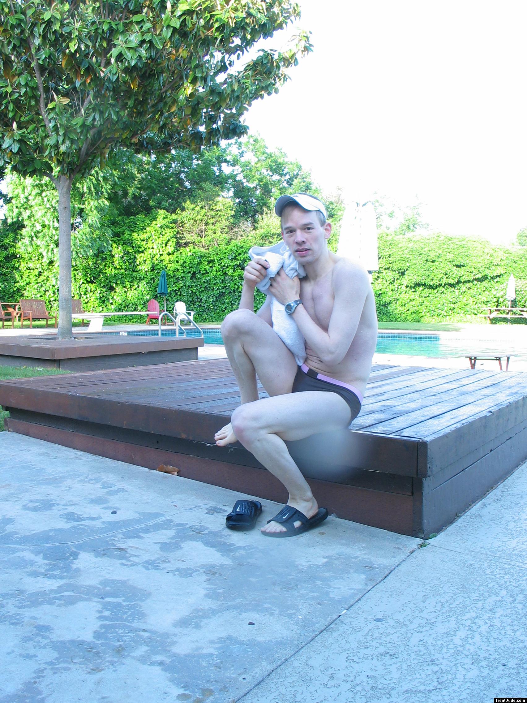 Happy to be in a nice swimsuit