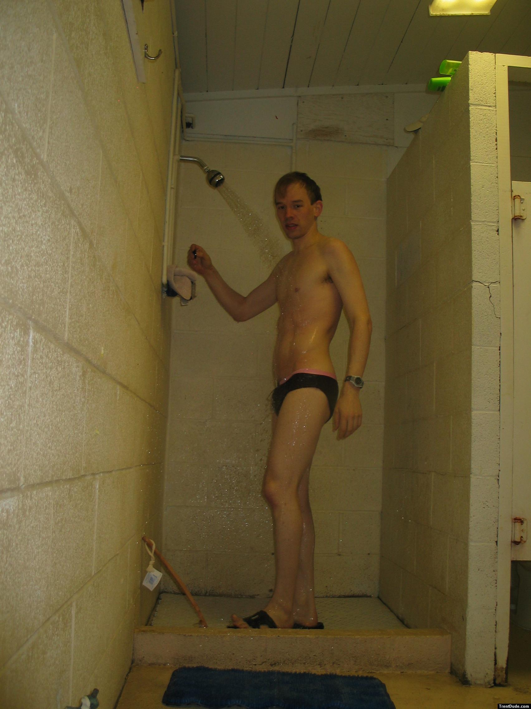 swimmer in the shower
