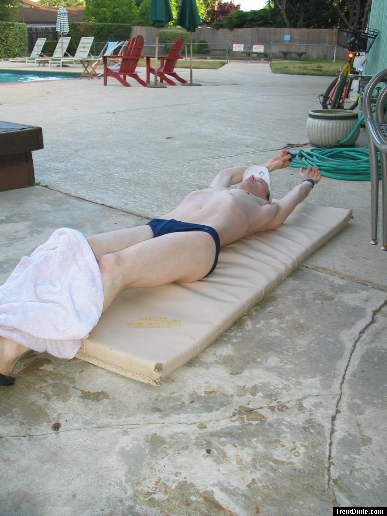 Relaxing after 50 sit-ups (skinny)