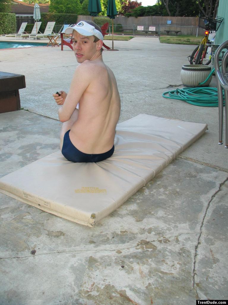 Checking behind his back