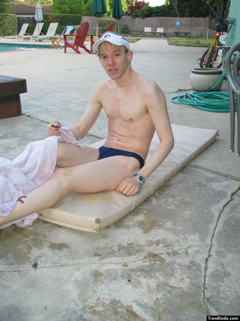 Happy that swim practice is almost over