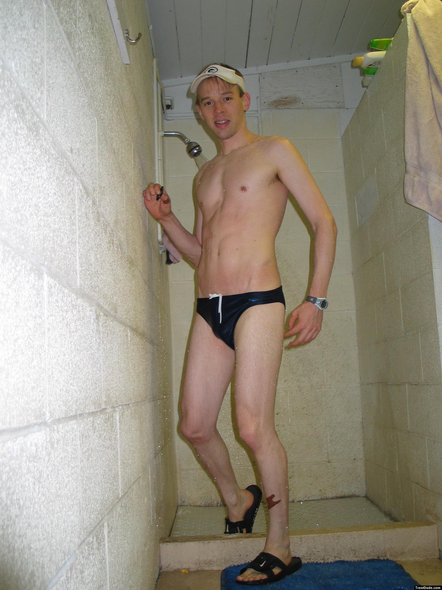 Swimmer smiling