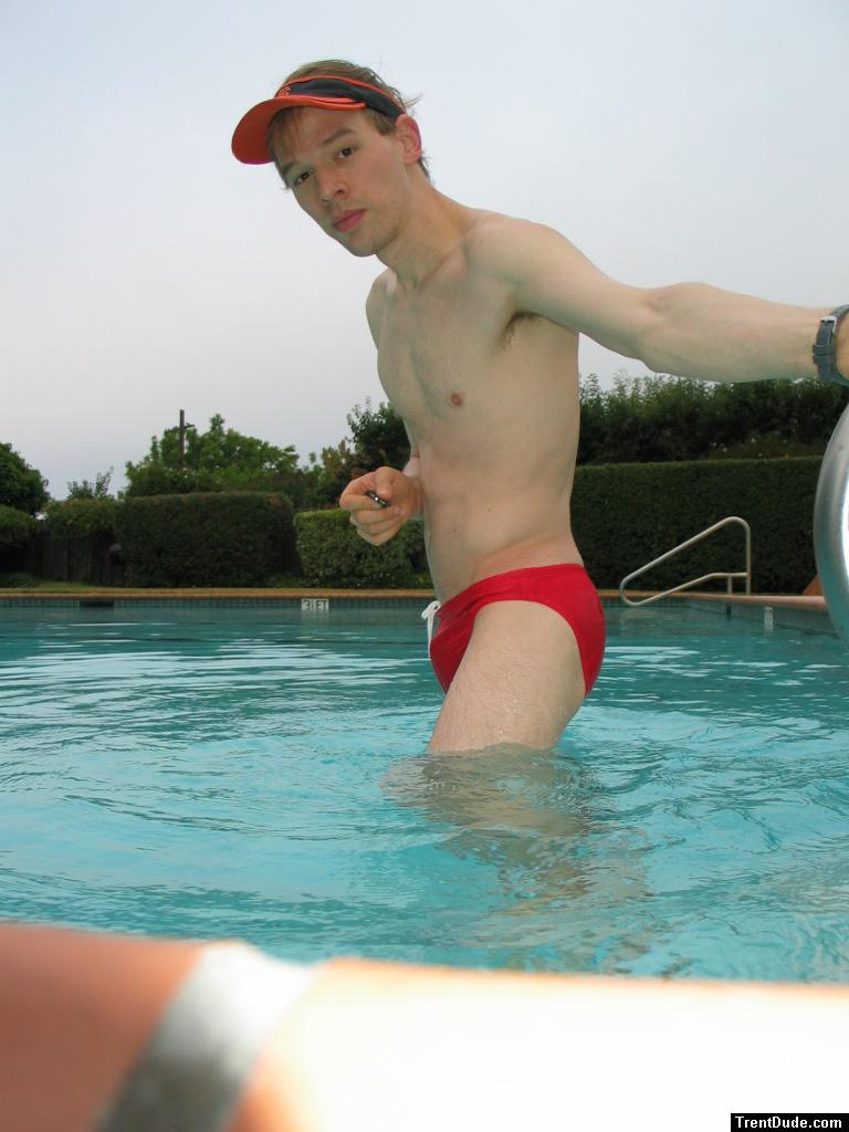 Speedo solar 1" swim brief in red from Macys.com