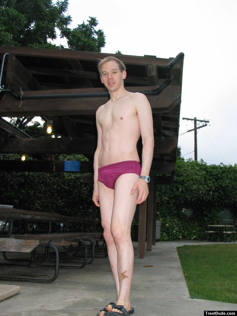 Maroon speedos at a picnic