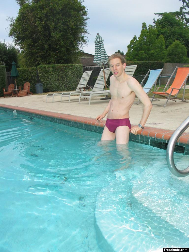 swimmer in a speedo