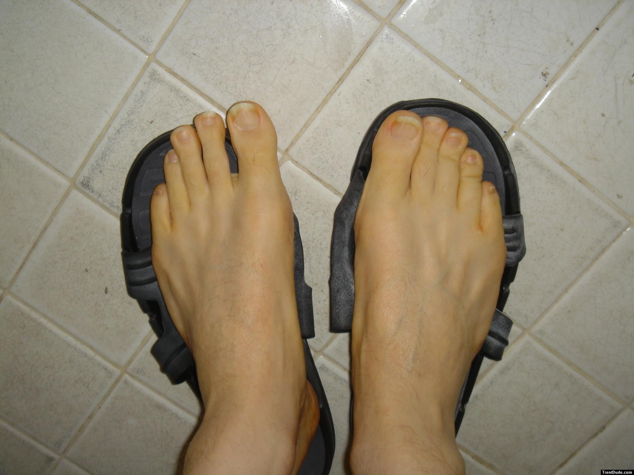 Feet with long nails