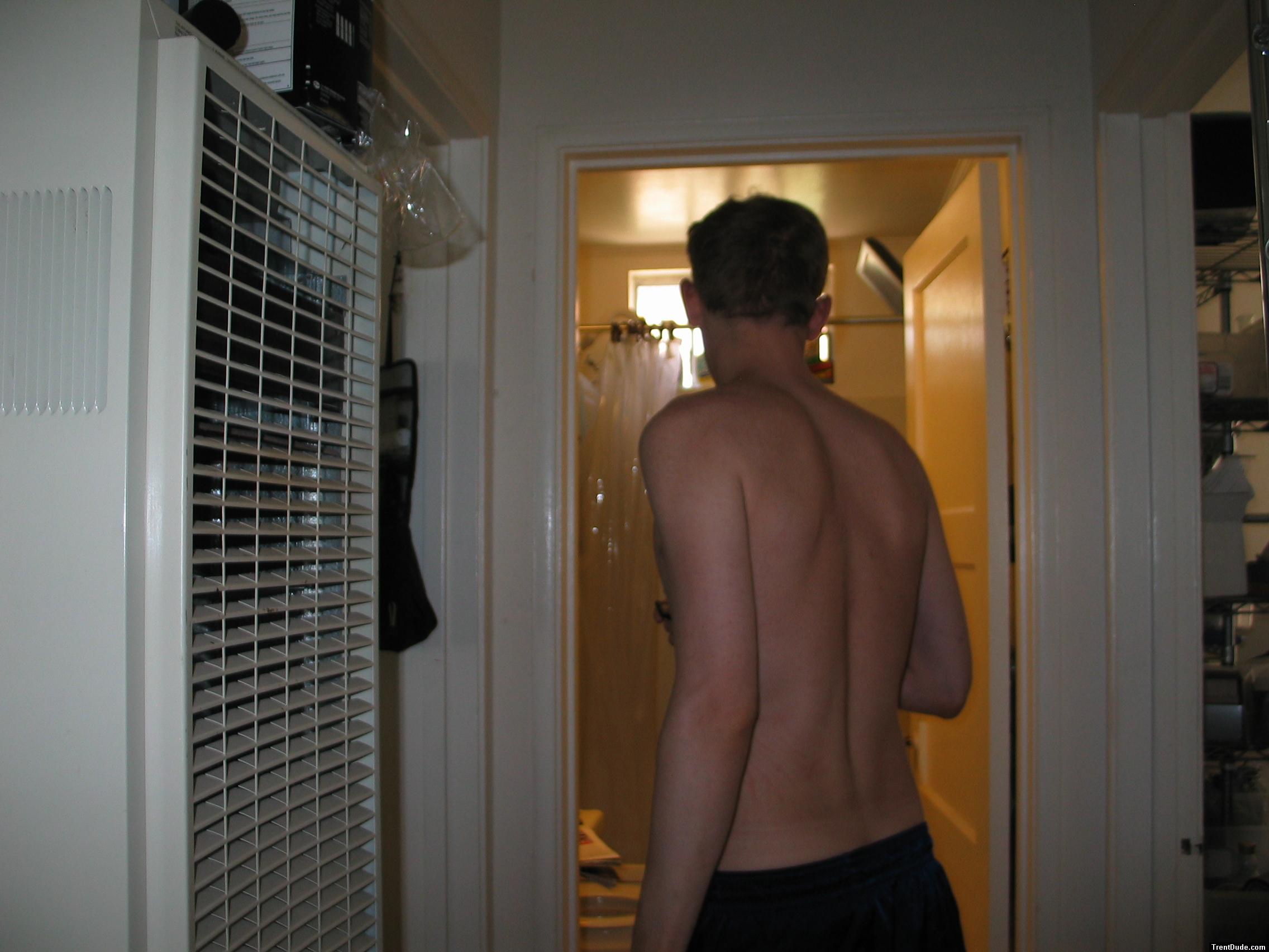 back - Addidas blue shorts