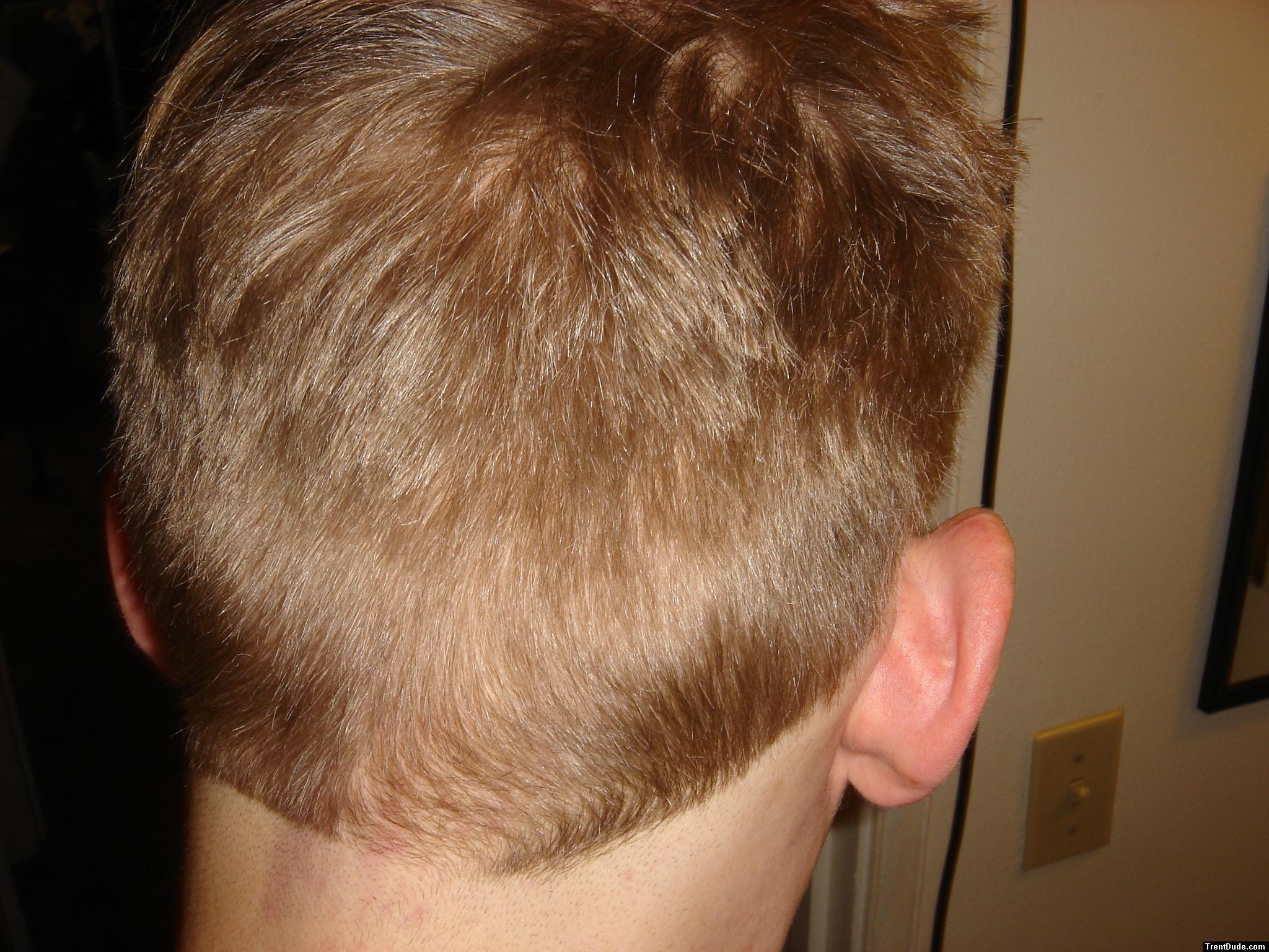 Short haircut in the back