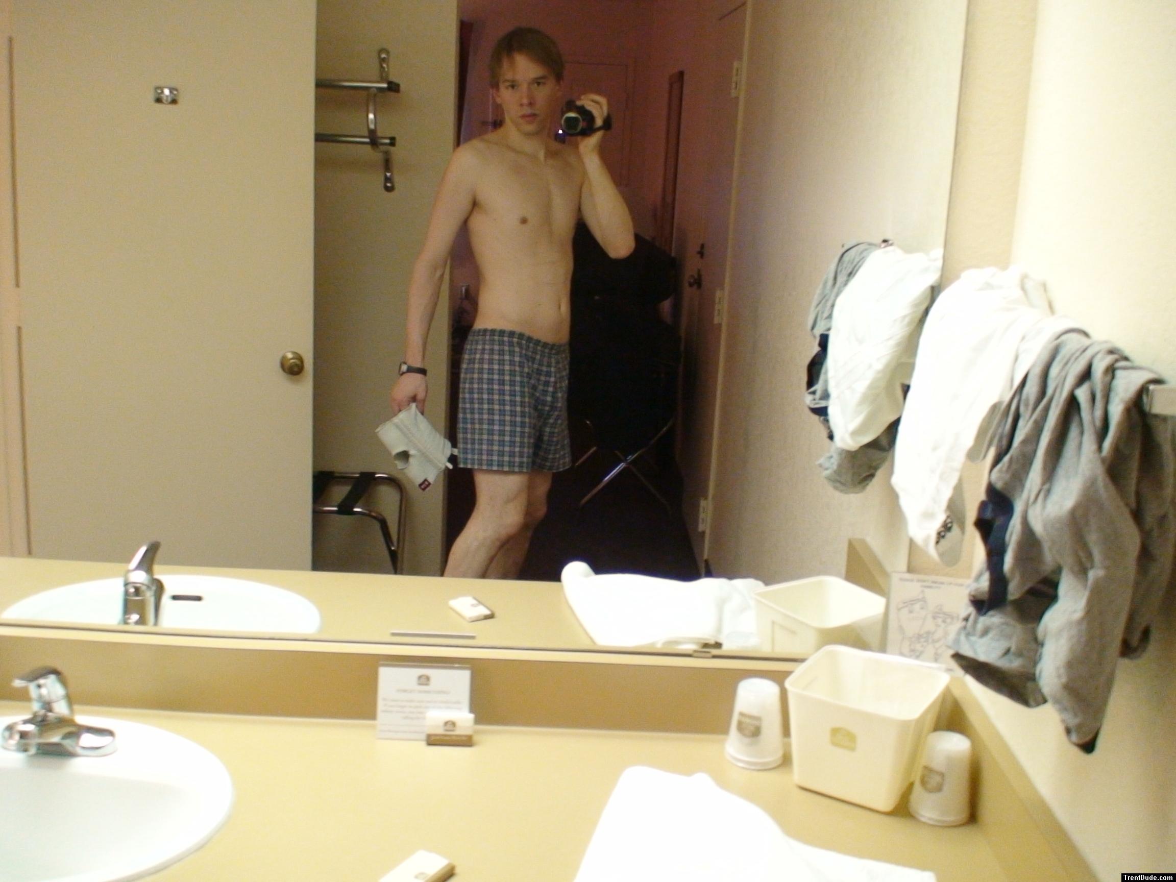 Boxers in a hotel room