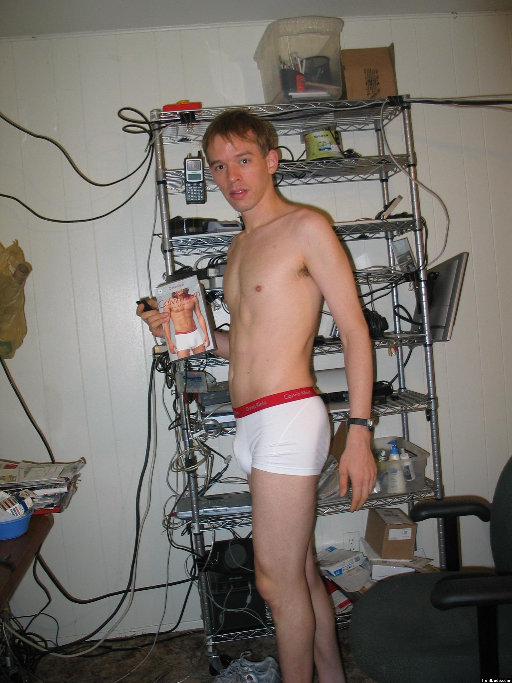 Calvin Klein Boxer Brief & me holding the box that I'll ship this to you in!