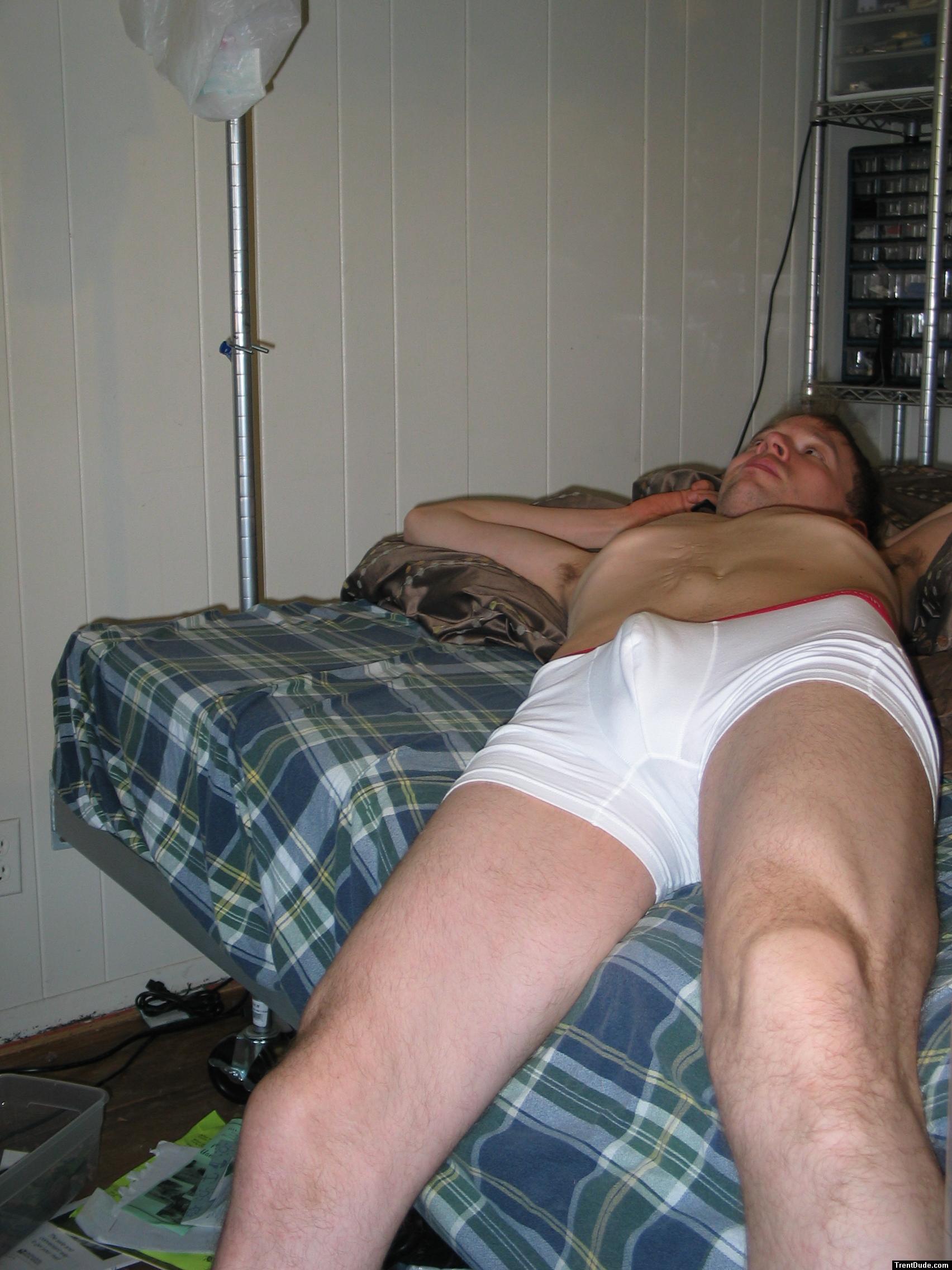 Waking up wearing boxer briefs