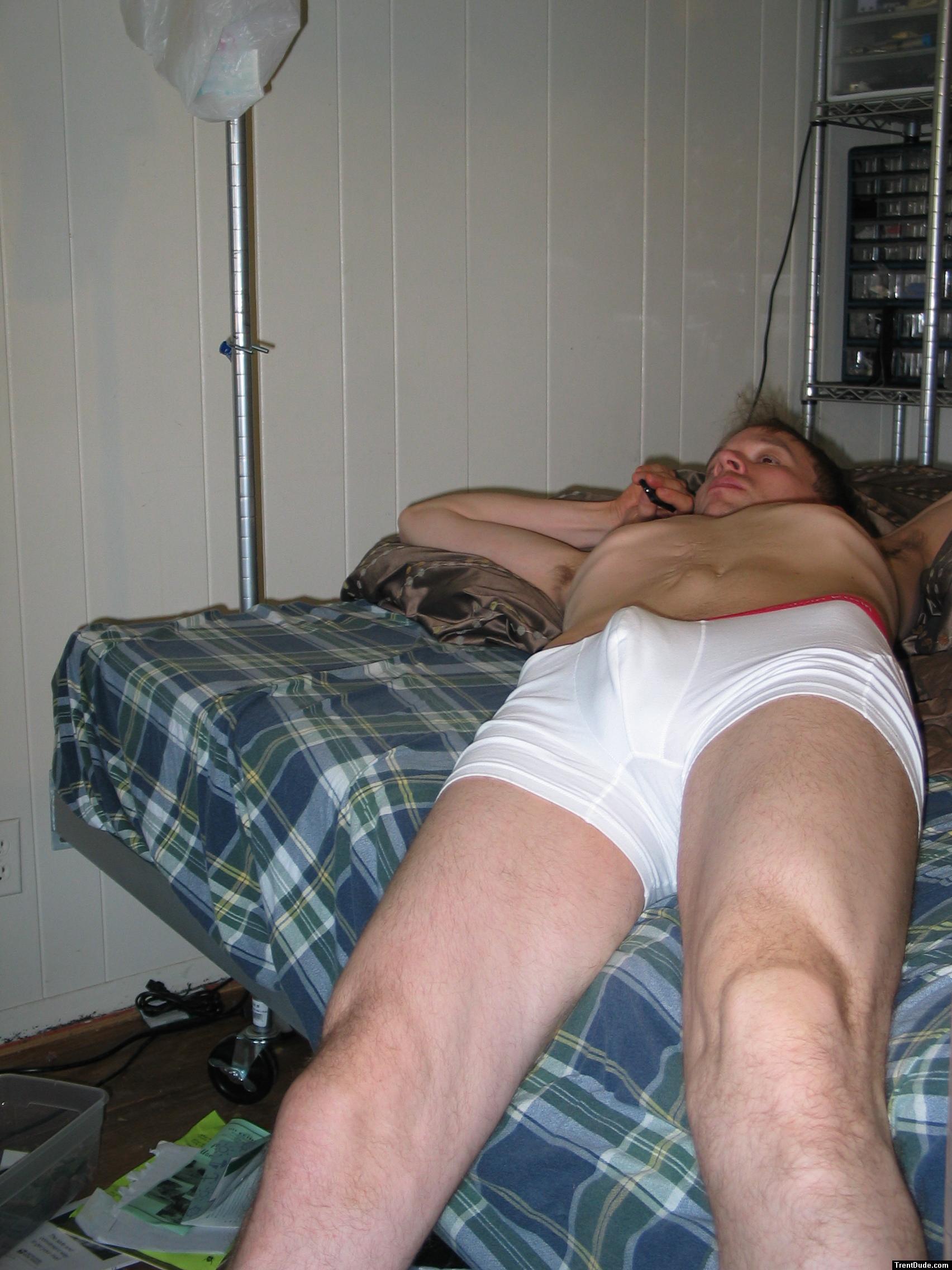 Waking up wearing boxer briefs