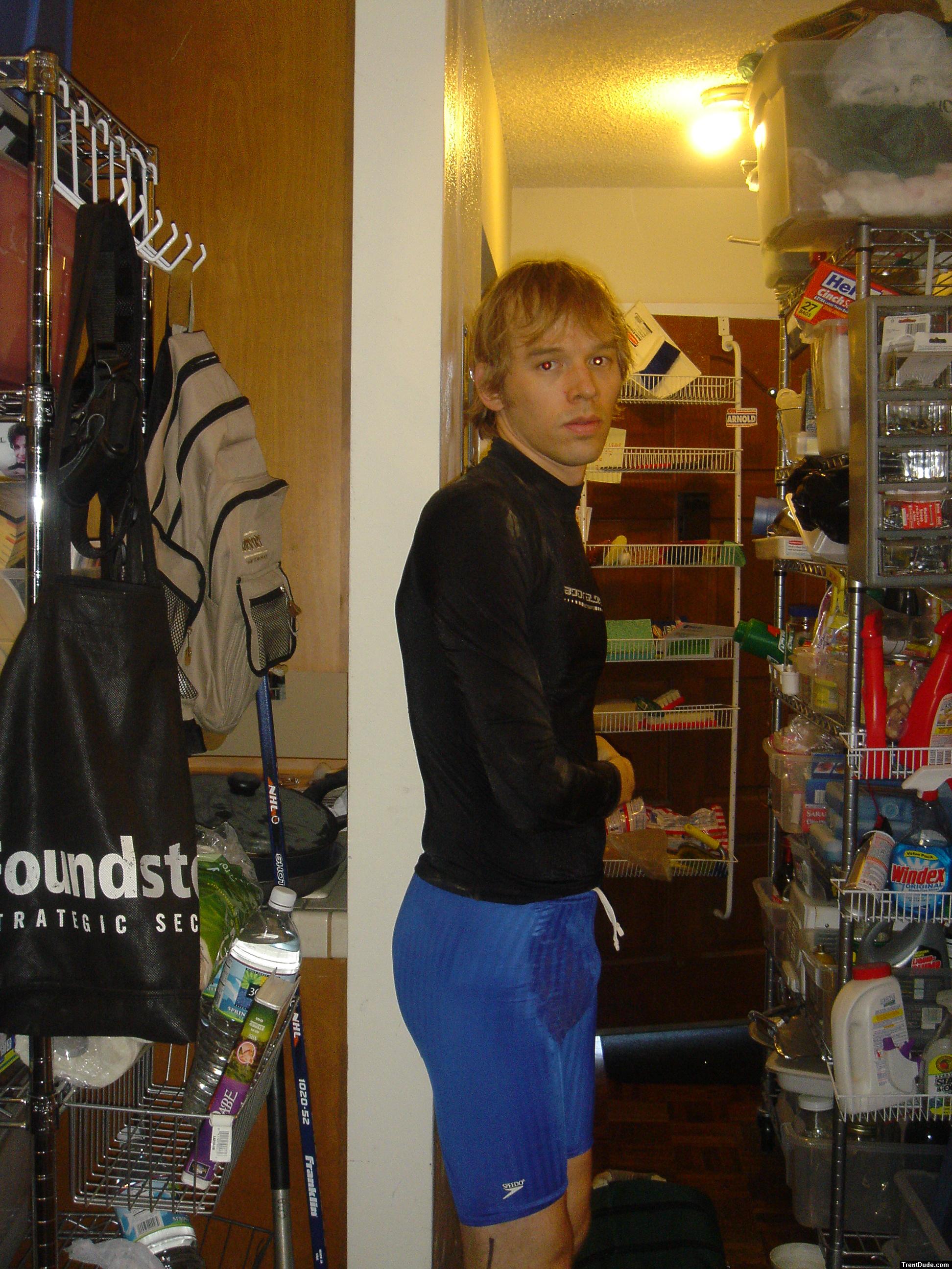 Trent with Body glove aqua top, Speedo aqua pants.