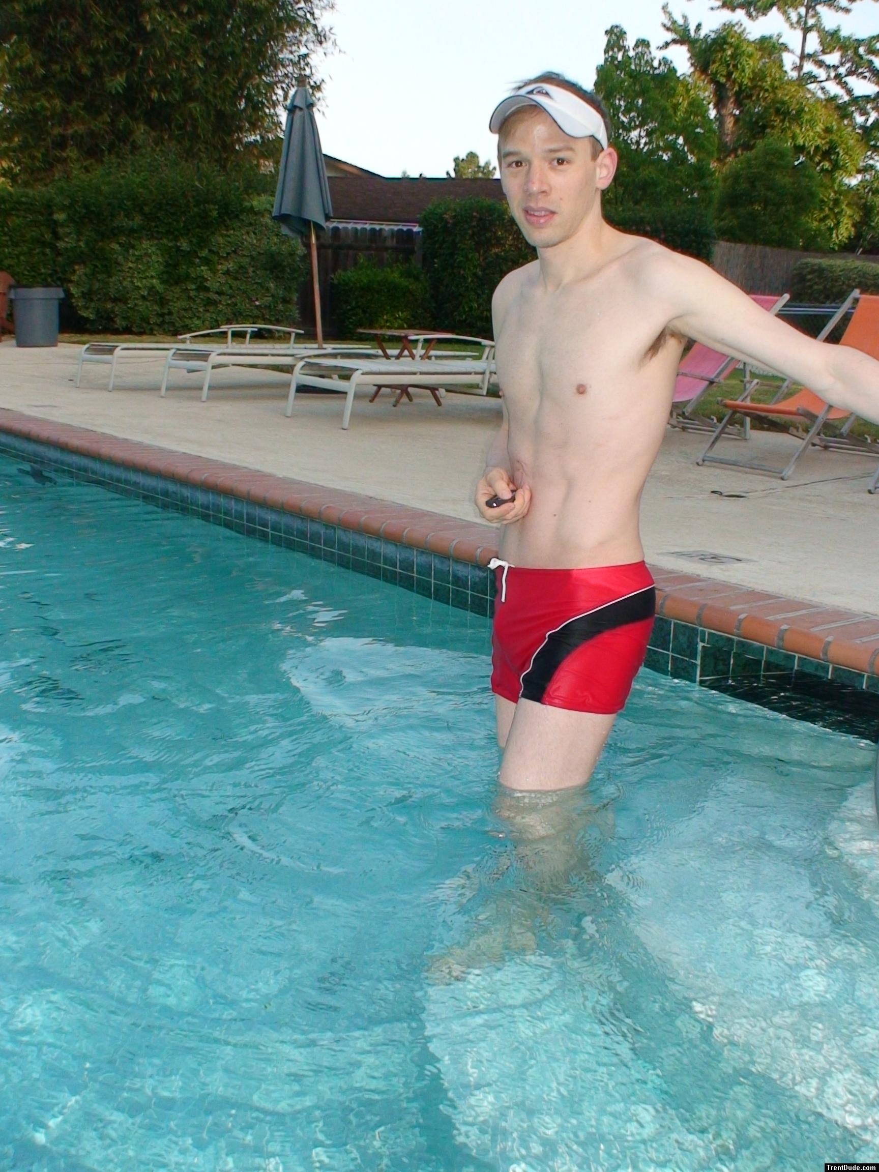Red Speedo Curve Line Square Leg Trunk from InternationalJock.com (size L, for sale)!