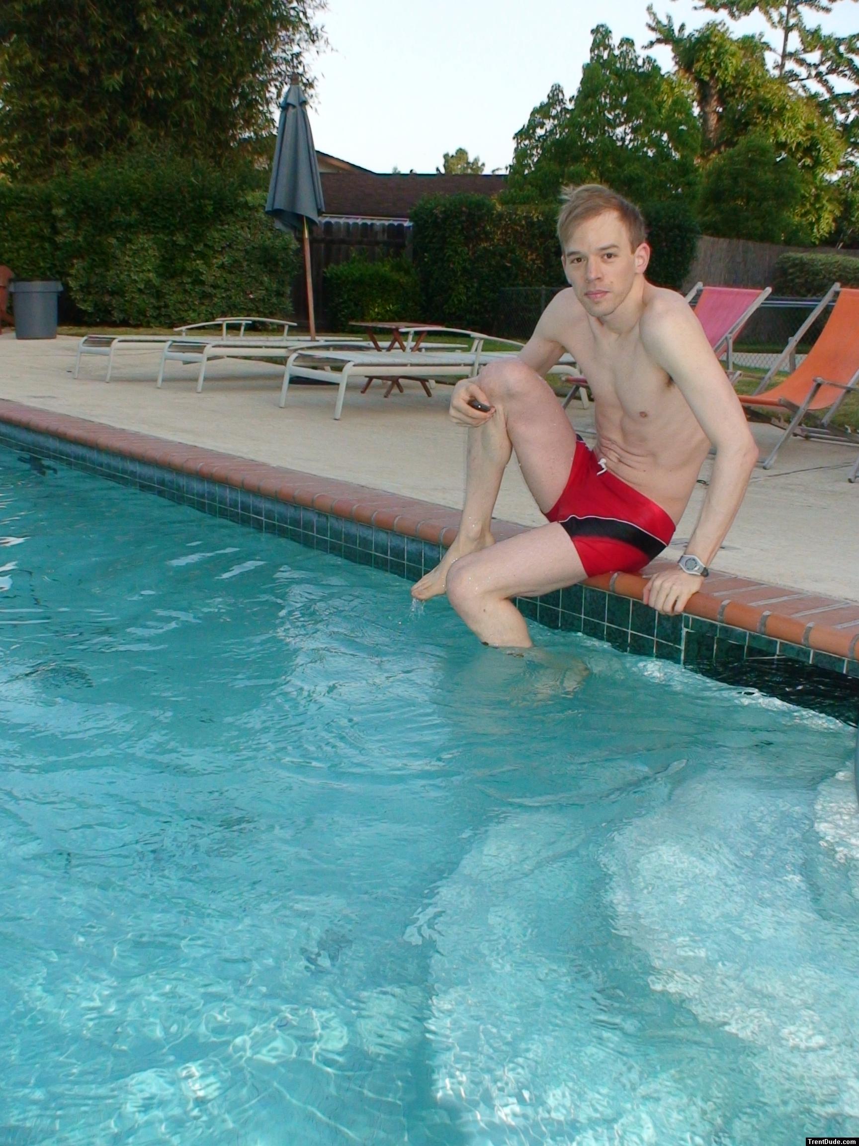 swimmer wearing Speedo Square Leg Trunk (foot)!