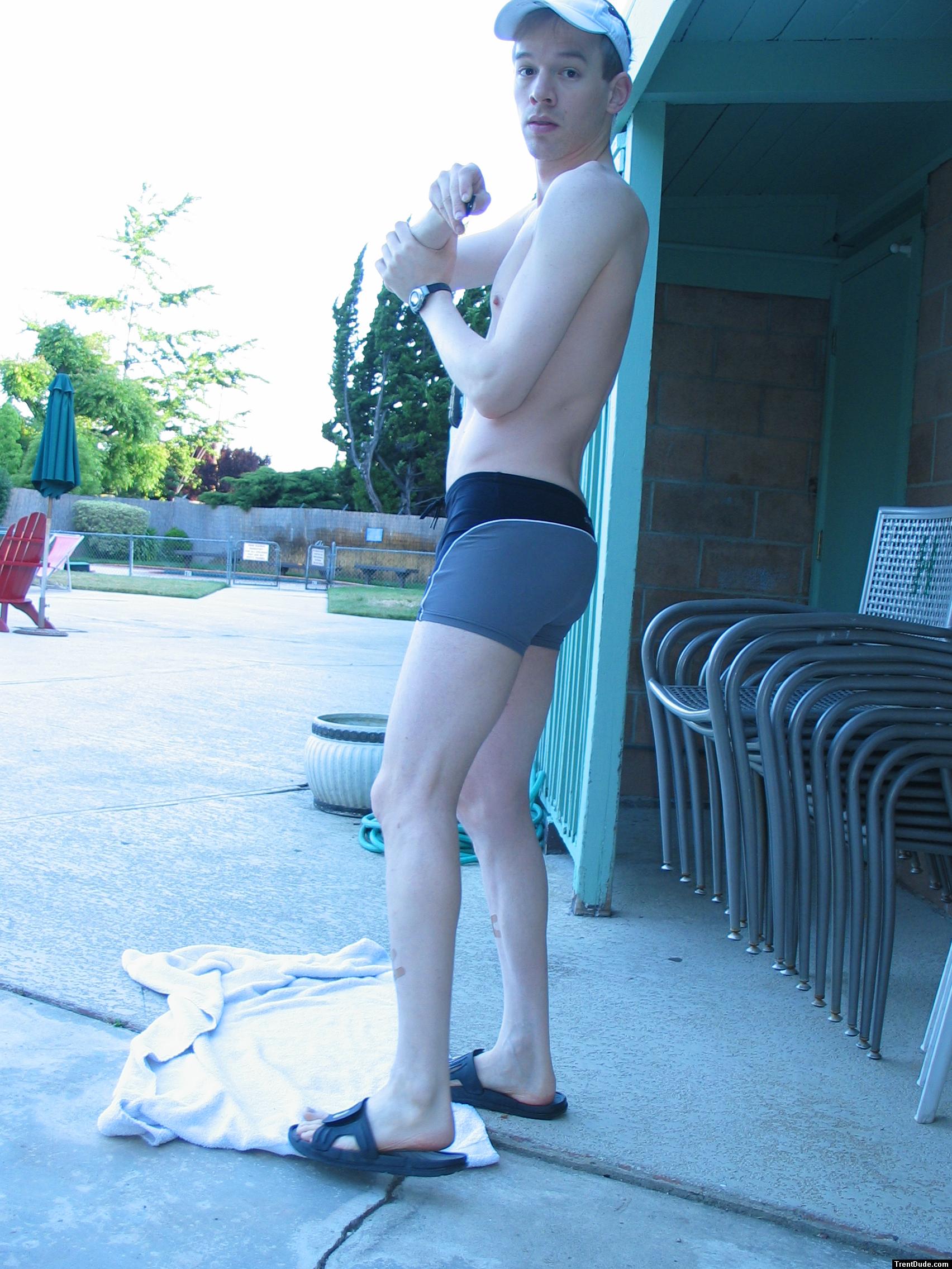 Calvin Klein grey swim boxer