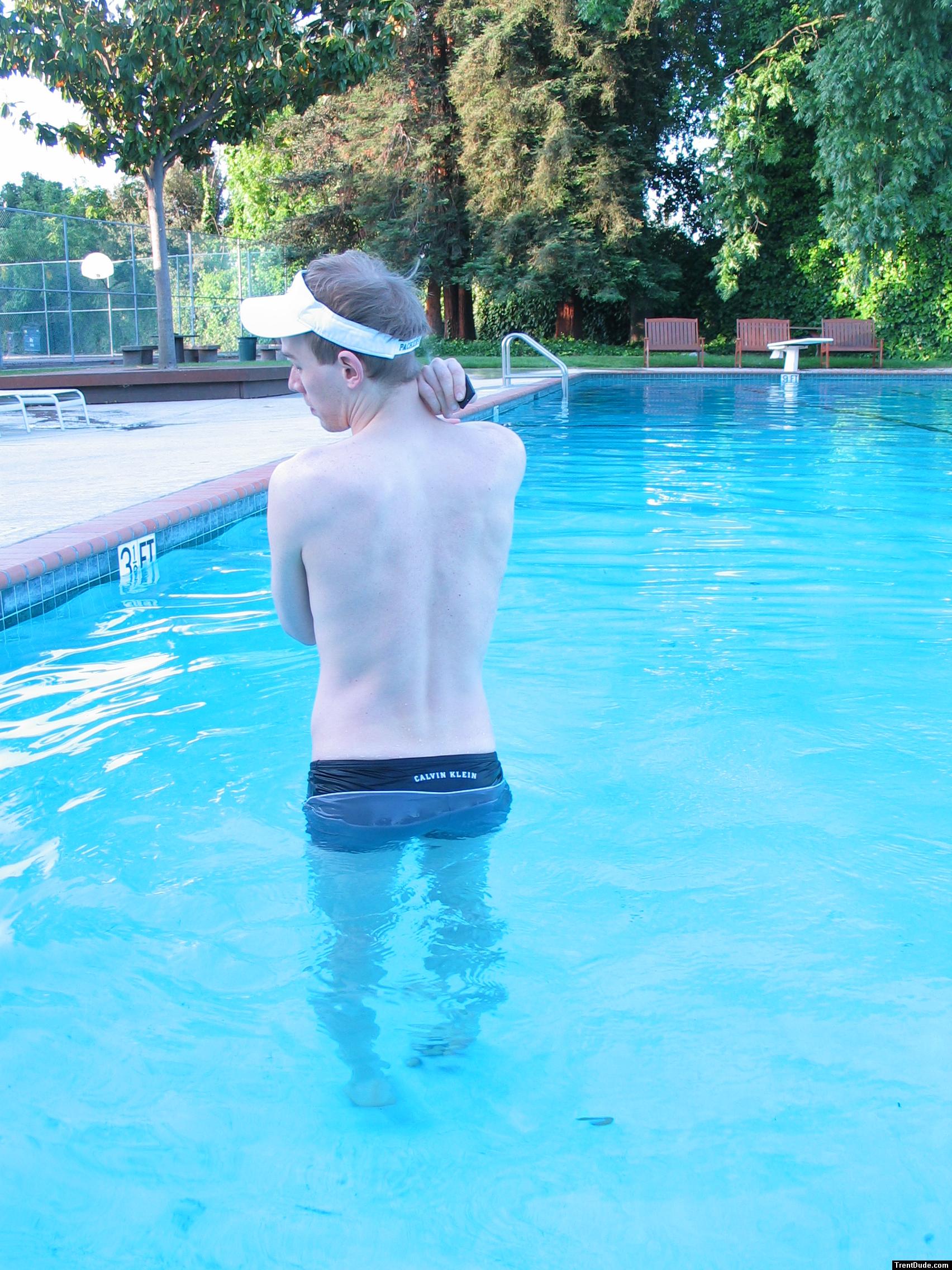 Calvin Klein logo on rear