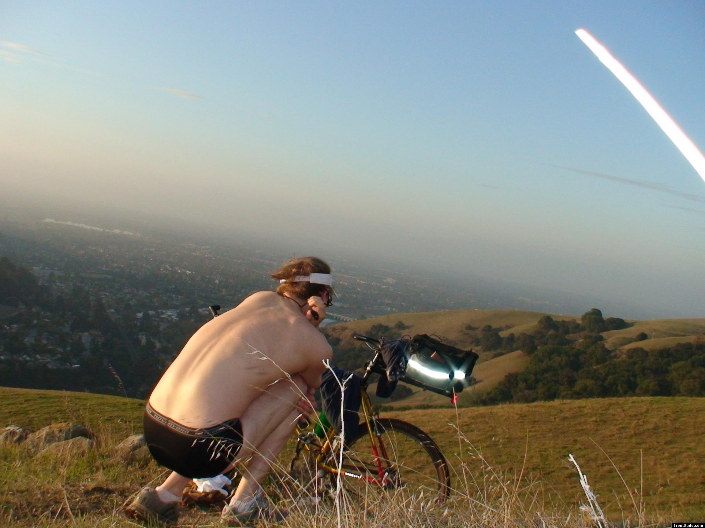 Will anyone help him change a flat wear just his underwear?