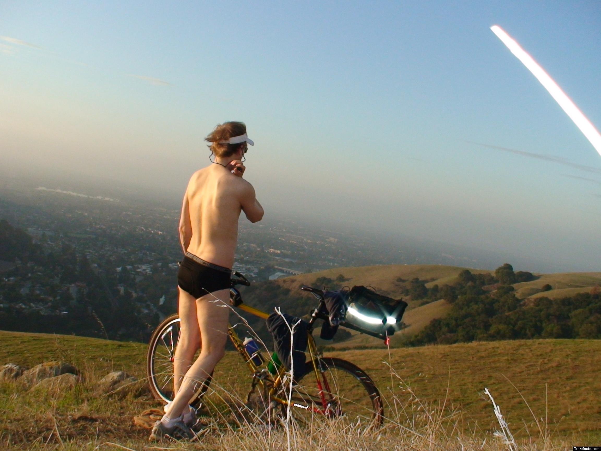 Would you stop to help a distressed biker wearing nothing but black underpants??