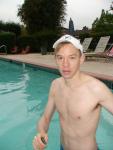 Getting ready to swim