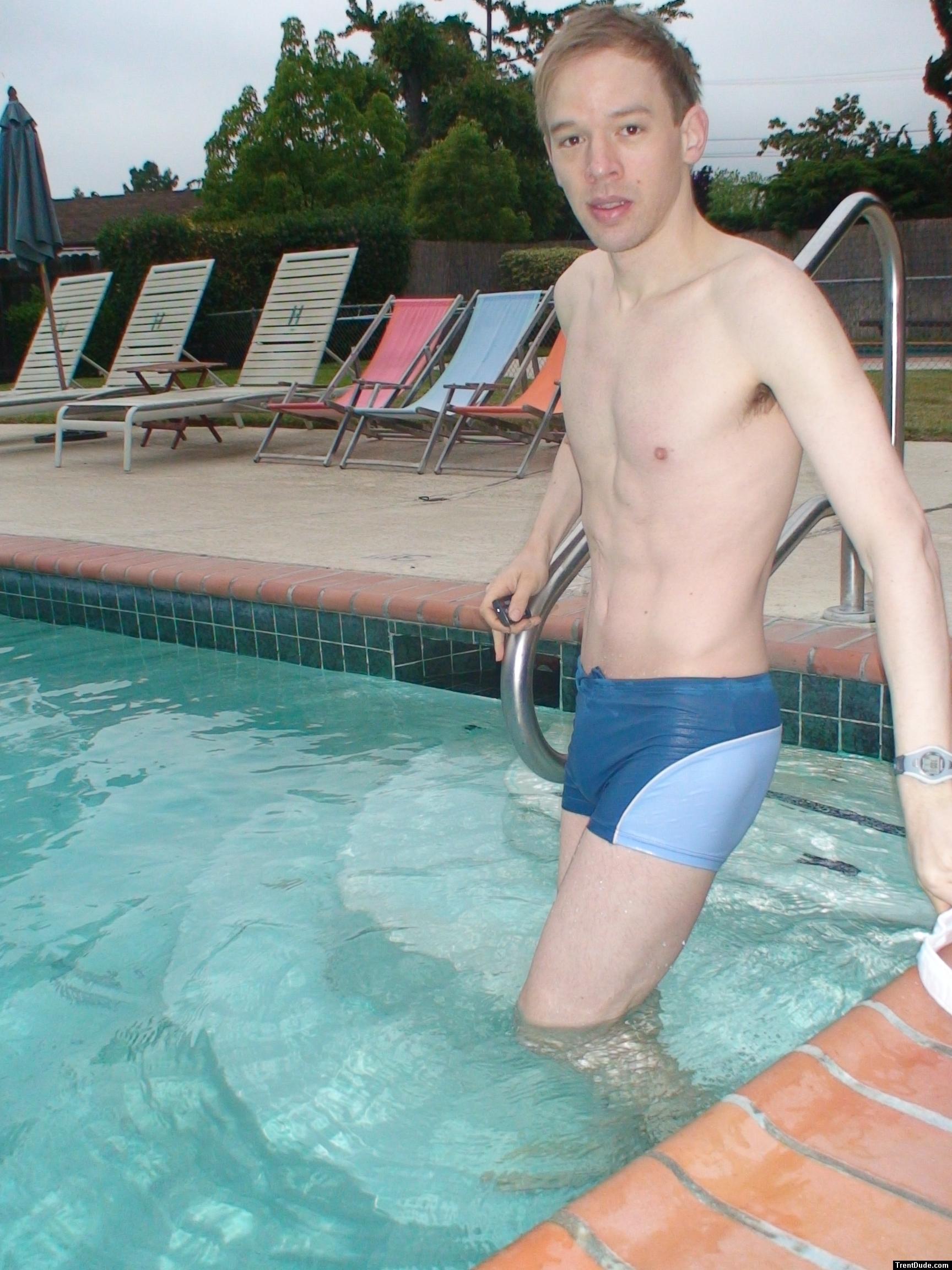 Swimmer wearing a Calvin Klein swim boxer