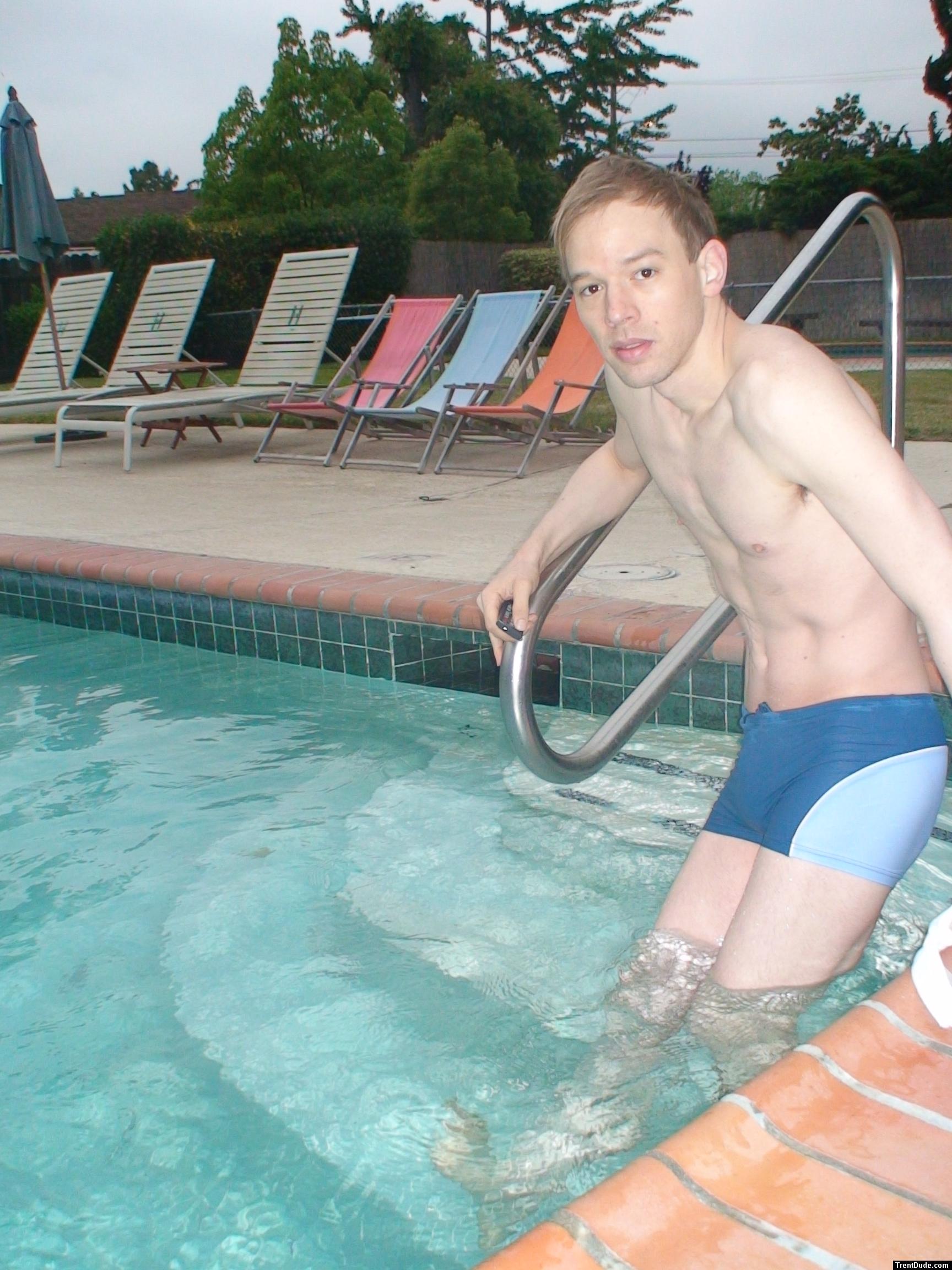 Swimmer in a Calvin Klein swim boxer