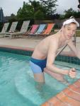 He likes his new swim suit