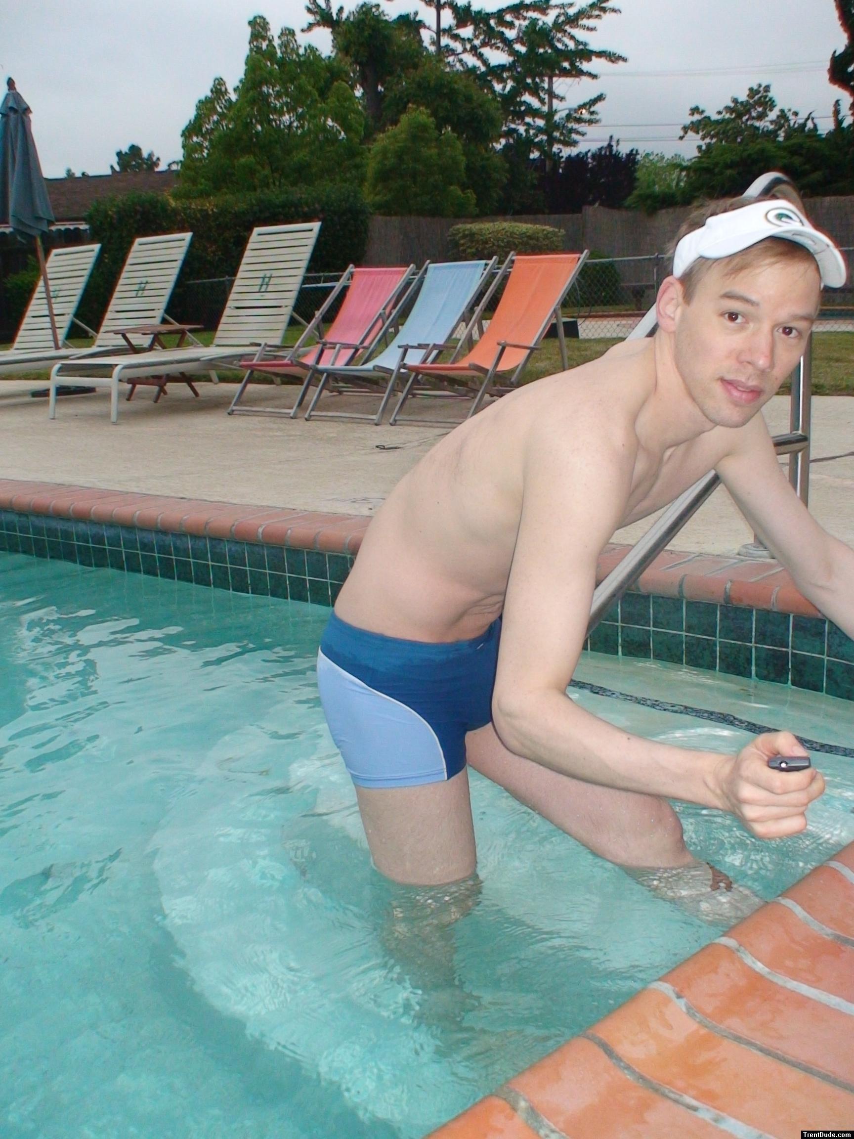 He likes his new swim suit