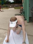 Getting ready to do a push-up