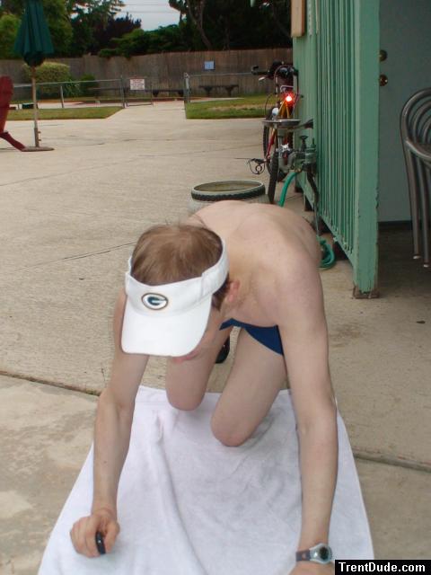 Getting ready to do a push-up
