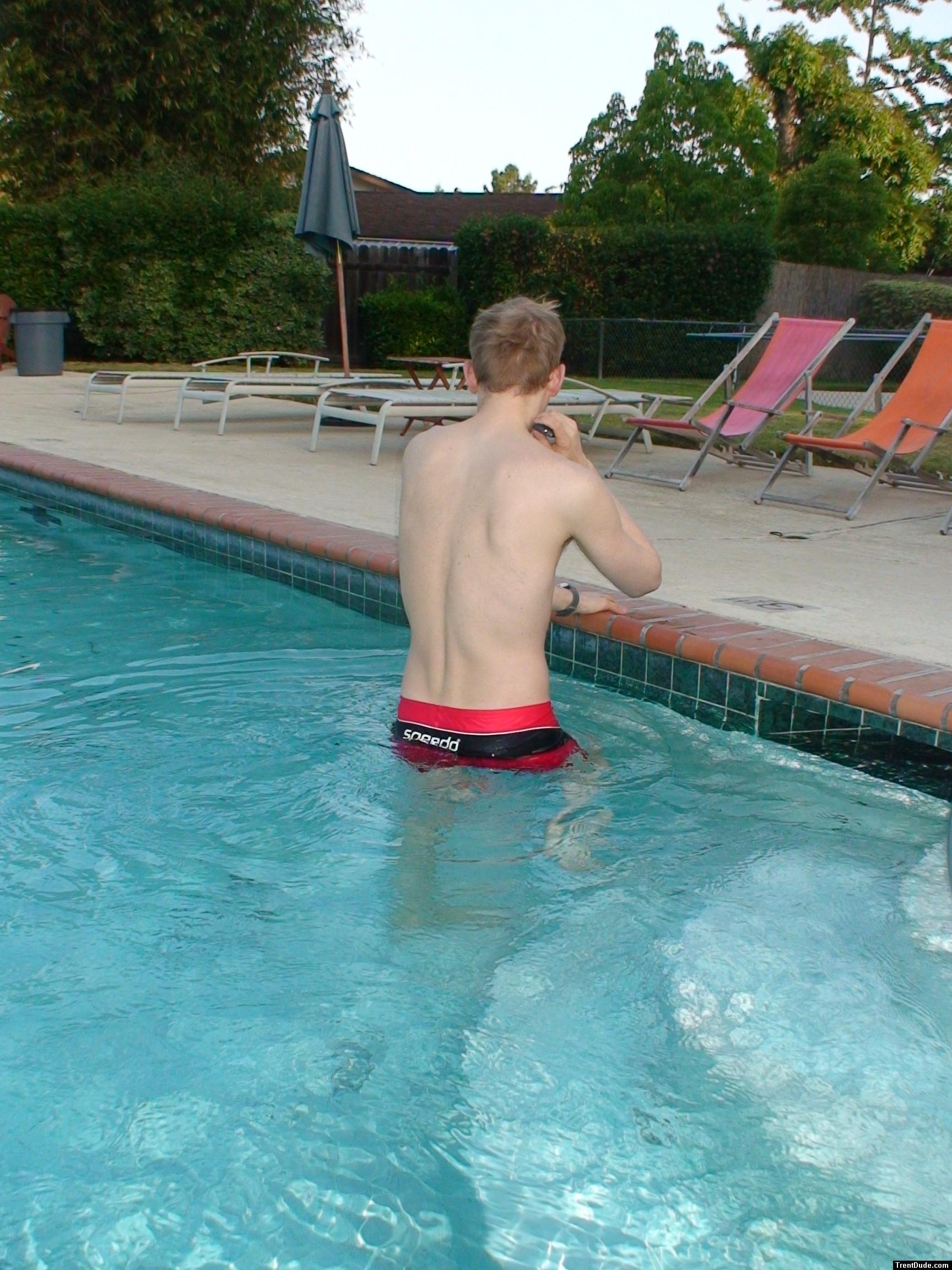 back and Speedo logo