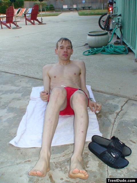 Sit-ups (in a Red Speedo Curve Line Square Leg Trunk from InternationalJock.com)