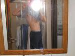 SHirtless in the mirror