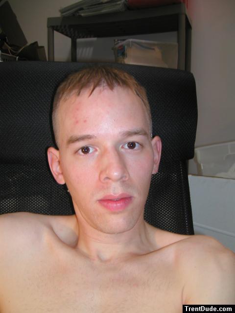 Trent shirtless with short hair