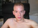 Trent shirtless with short hair