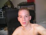 Trent shirtless with short hair