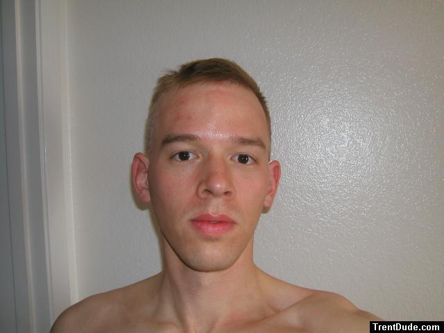 Trent shirtless with short hair