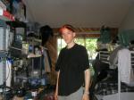 Trent wearing a SF Giants visor hat