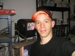 Trent wearing a SF Giants visor hat