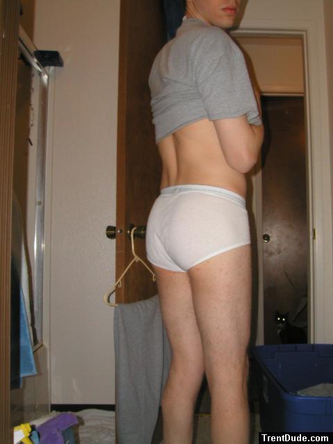 Standing in tightey whiteys