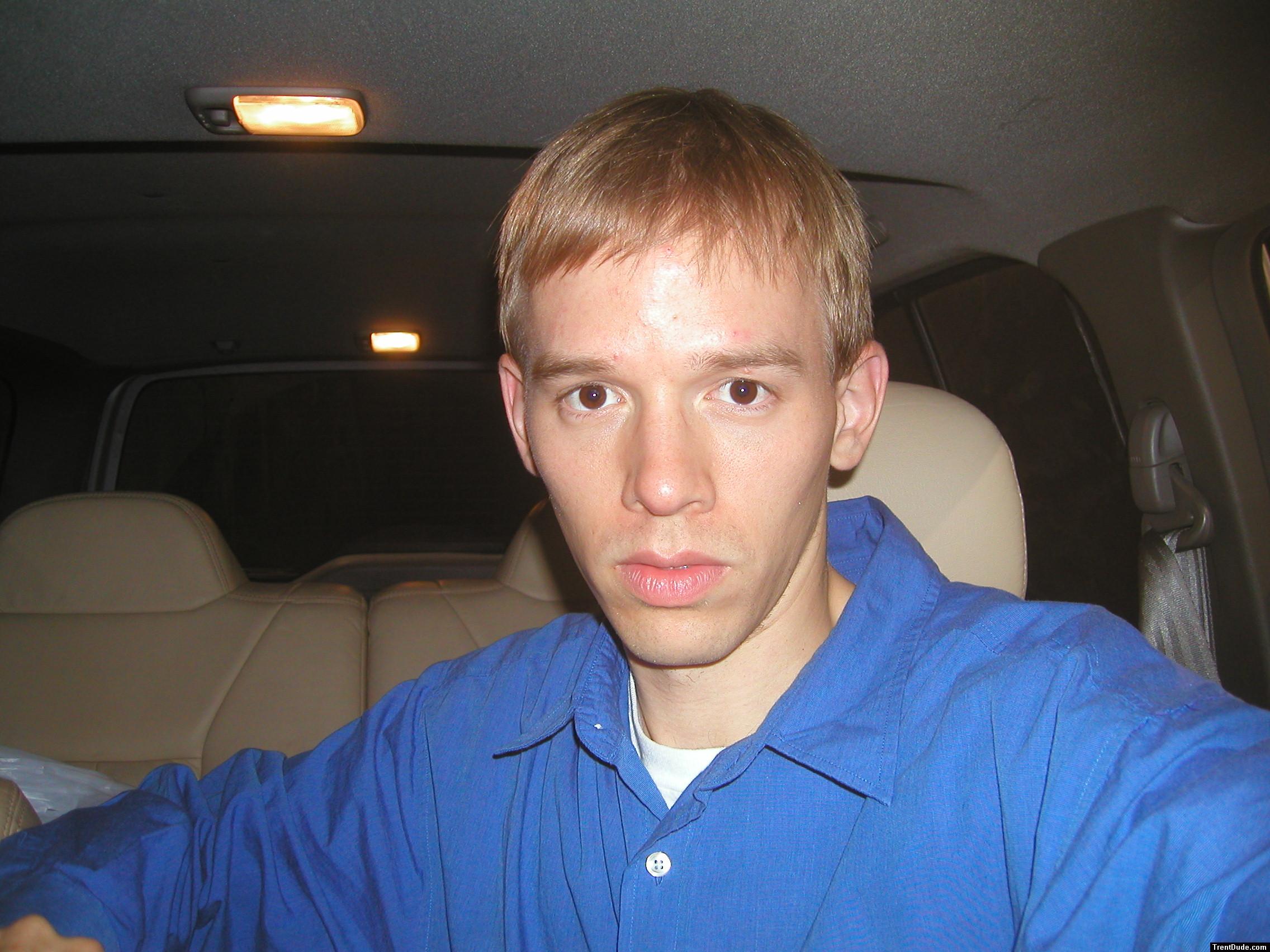 Trent in a blue shirt