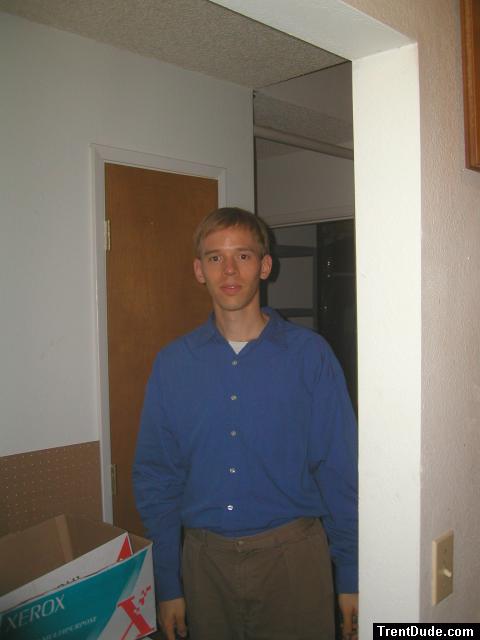 Trent in a blue shirt