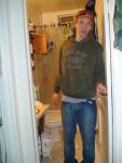 Trent wearing an Amersterdam sweat shirt