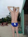 Back muscles in Speedo Fastskin Male Brief - (rear)