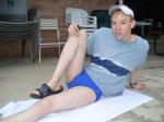 Nike swim brief (leg stretches)