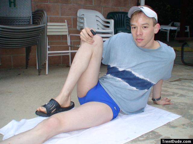 Nike swim brief (leg stretches)