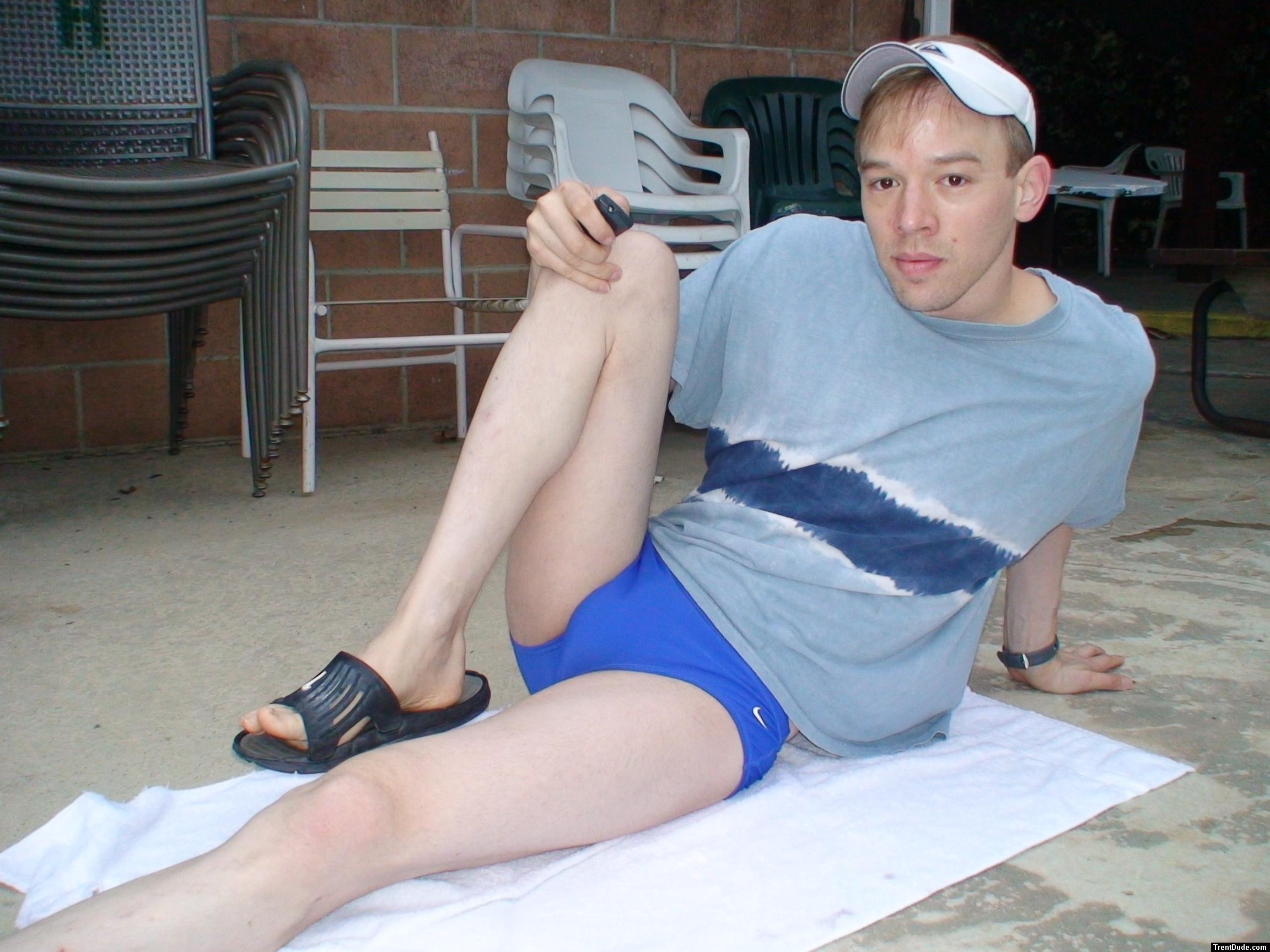Nike swim brief (leg stretches)