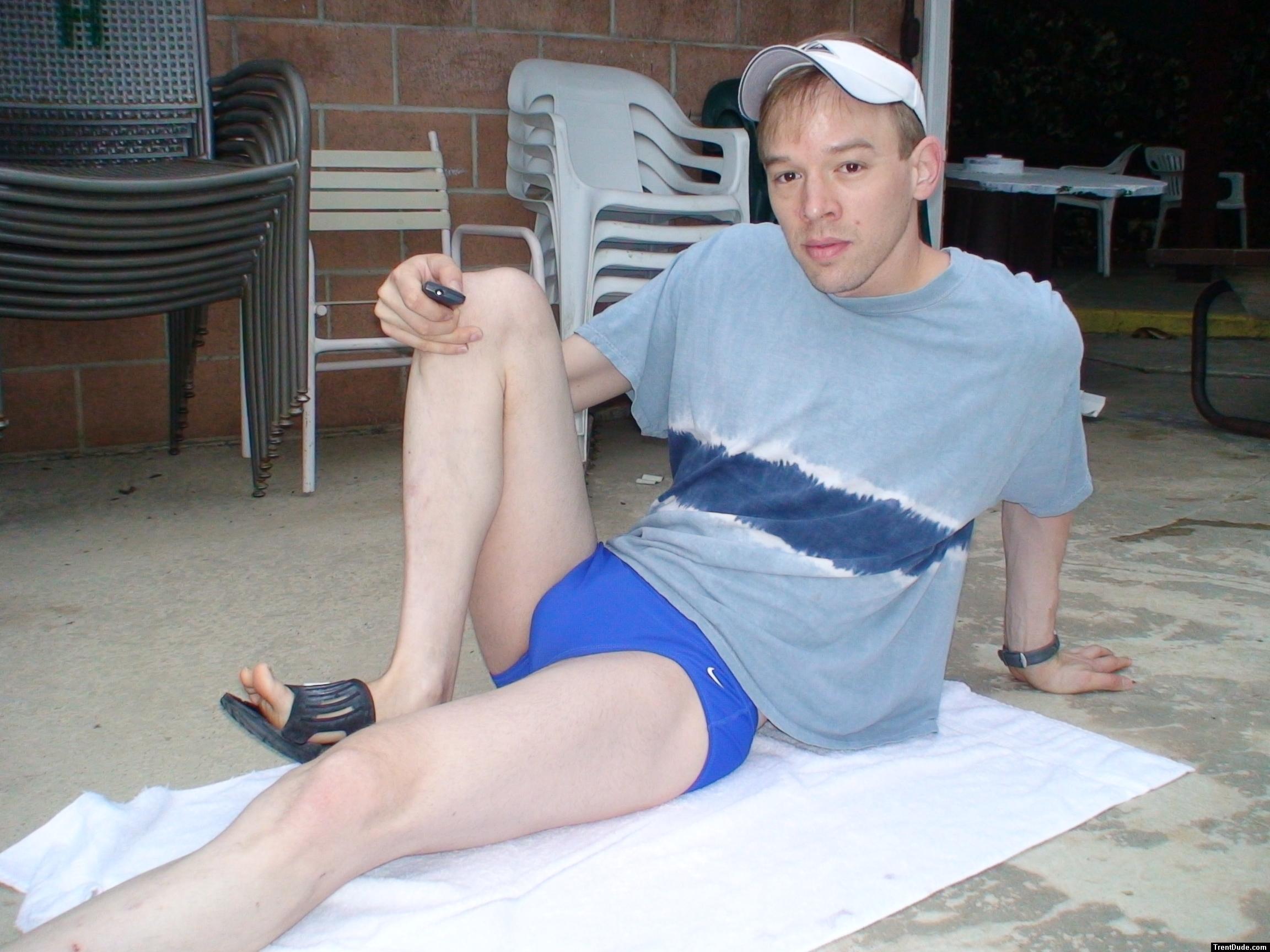 Nike swim brief (leg stretches)