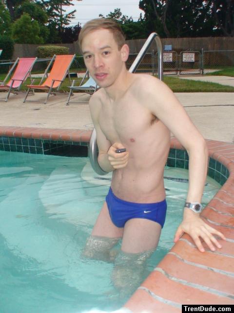 swimmer wearing a Nike swim brief!