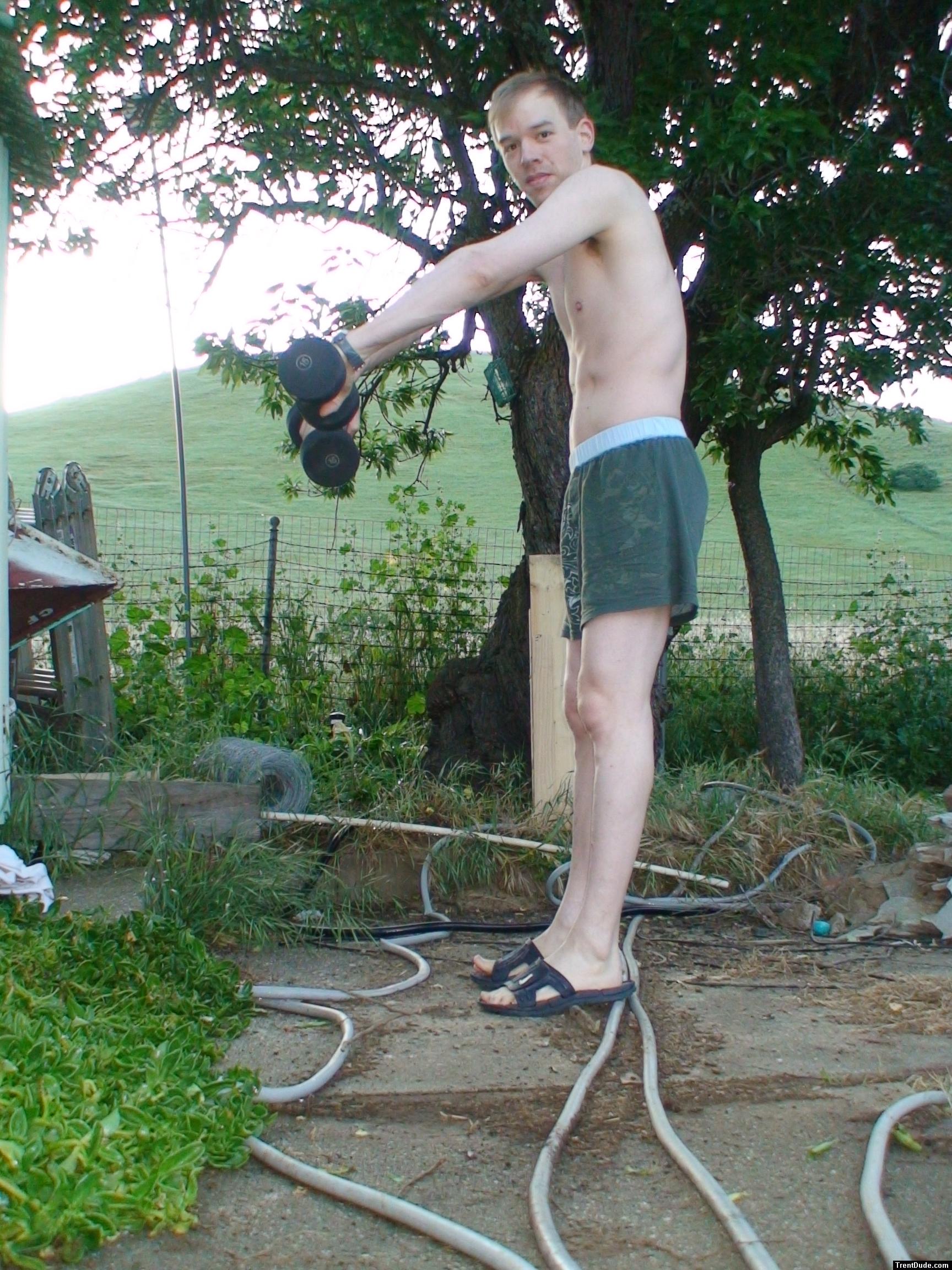 Building up his back and shoulders